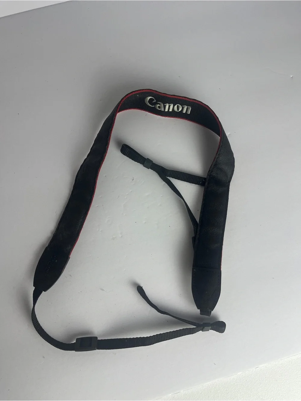 Canon EOS Black Camera Neck Strap with Red Trim